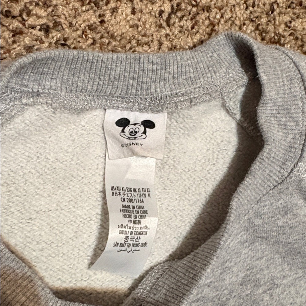 Disneyland Parks Retro Grey classic Mickey Mouse Sweatshirt XL 2023 - Picture 4 of 5